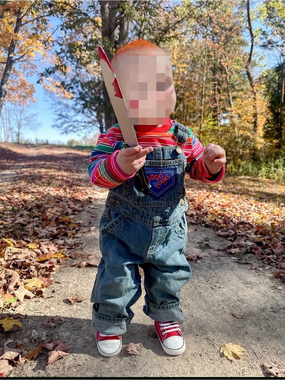 Baby DIY chucky costume